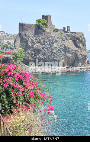 Château Norman en Aci Castello Village Sicile, Italie Banque D'Images