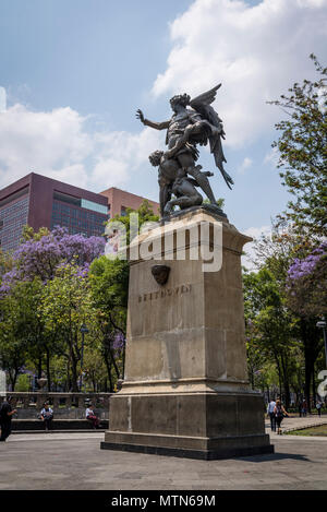 Monument à Beethoven, Alameda Central, d'un parc urbain au centre-ville, la ville de Mexico, Mexique Banque D'Images