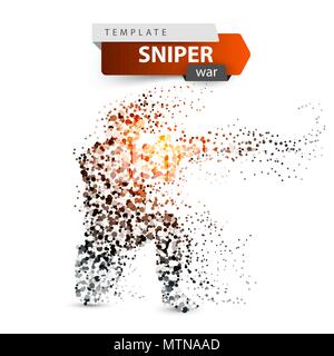 Dot sniper illustration. Pousses militaire une carabine. Illustration de Vecteur