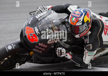 Jack Miller australienne à califourchon sur son vélo à l'usine Honda RCV Le site officiel MotoGP test d'hiver au circuit Sepang en Malaisie. Banque D'Images