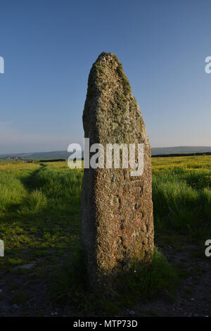 Les hommes de pierre Morvah Scryfa Article Cornwall Banque D'Images