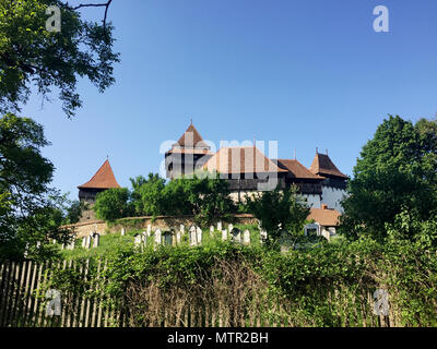 Historique fortifiée Viscri Église saxonne de Transylvanie Roumanie Banque D'Images