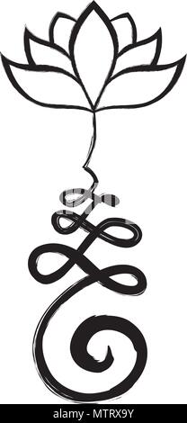 Unalome, symbole bouddhiste pour chemin de vie Illustration de Vecteur