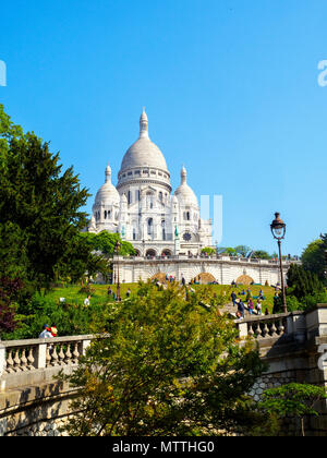 Basilique du Sacré Coeur à Montmartre - Paris, France Banque D'Images