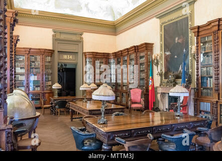 Bibliothèque dans le Palacio da Bolsa, Porto, Portugal Banque D'Images