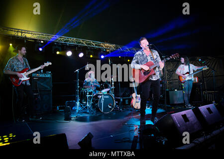 Matt Linnen, le facteur X, dans le parc, Festival, Essex Southend © Clarissa Debenham / Alamy Banque D'Images