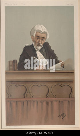 . Caricature de la Justice M. Ridley. Lire la nouvelle légende "juge". Une réimpression ultérieure identifie le juge comme l'Honorable Sir Edward Ridley (1843-1928). 1897. 'Bouquet' FT Dalton 521 Ridley Justice Vanity Fair 1897-07-01 Banque D'Images