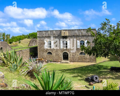 Le célèbre Fort Napoléon en Terre-de-Haute, archipel des Saintes, à 15 kilomètres de la Guadeloupe, Antilles, Caraïbes. Banque D'Images