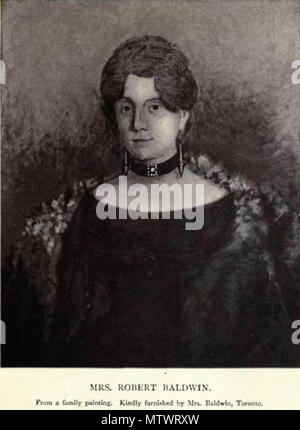 . Anglais : Mme Augusta Elizabeth Baldwin, épouse de Robert Baldwin . avant 1903. peinture inconnue 427 Mme Augusta Elizabeth Baldwin Banque D'Images