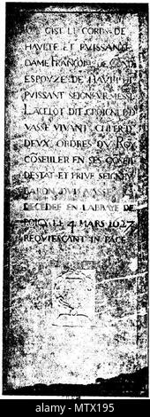 . Français : Le Donjon de Courmenant, ses origines, ses seigneurs et possesseurs, fils musée . 21 août 2012. François Liger Page 462 103-104 Banque D'Images