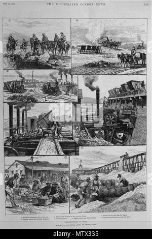 . Salpêtre : anglais au Chili . 16 novembre 1889. Melton Prior, 'l'Ilustrated London News', 16 novembre 1889, page 623 539 au Chili de salpêtre Banque D'Images