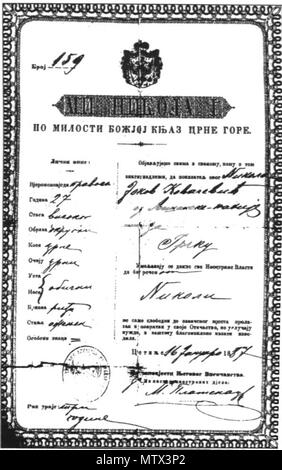 423 passeport Monténégro Banque D'Images