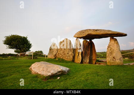 Pentre Ifan chambre funéraire Mynydd Preselli, Pembrokeshire, Pays de Galles Banque D'Images