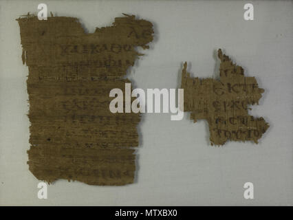 . Anglais : Papyrus 36 - Bibliothèque Laurentienne, PSI 3 - Jean 3,14-18.31-32.34-35 - recto . 6ème siècle. 467 Inconnu 36 Papyrus - Bibliothèque Laurentienne, PSI 3 - Jean 3,14-18.31-32.34-35 - recto Banque D'Images