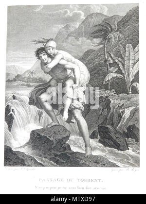 . English : Gravure de Paul et Virginie, édition Didot de 1806, dessin de Girodet. 1806. Jacques-Henri Bernardin de Saint-Pierre, Anne-Louis Girodet de Roussy-Trioson (1767-1824) peintre français Description Date de naissance/Décès 29 Janvier 1767 8 décembre 1824 Lieu de naissance/décès Montargis Paris période de travail lieu de travail néoclassicisme Paris, Rome contrôle d'autorité : Q433434 : VIAF 27073449 ISNI : 0000 0001 1753 4058 ULAN : 500115482 RCAC : n84058477 NLA : 35063972 471 WorldCat Paul virginie 18063 torrent passage girodet Banque D'Images