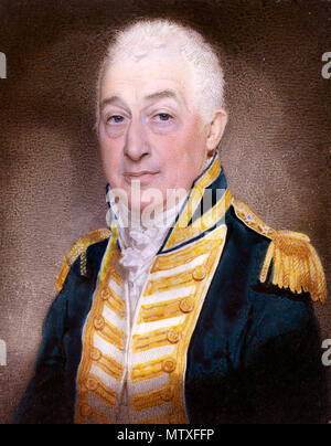 . Anglais : Isaac Coffin (1759 -1839), Admiral of the Blue aquarelle sur ivoire 10 x 7,4 mm après 1825 . après 1825. Isaac Coffin 299 Anonyme (1759 -1839), Admiral of the Blue Banque D'Images