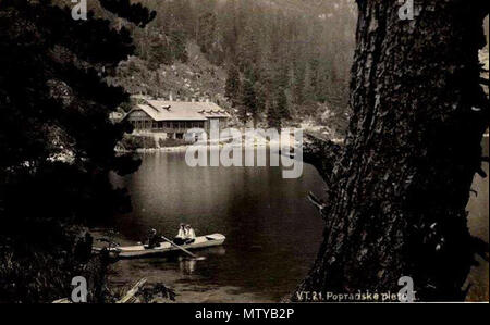 493 Popradské pleso , chata Banque D'Images