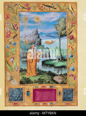 569 Splendor Solis - Traité d'Alchimie - Le Roi se noyant (Les Sept Paraboles) Banque D'Images