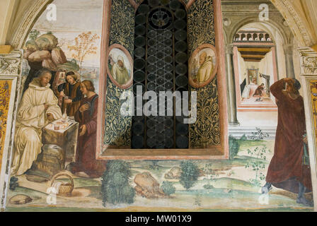 . Italiano : vedi titolo . Le Sodoma - XV siècle artiste 139 uno se prete ispirato da dio porta da mangiare nel giorno di Benedetto un pasqua Banque D'Images