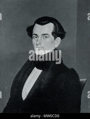 . Anglais : Portrait de James S. Rollins à l'âge de 22 ans. 1834. photographie de portrait par George Caleb Bingham 307 James S. Rollins 1834 Banque D'Images