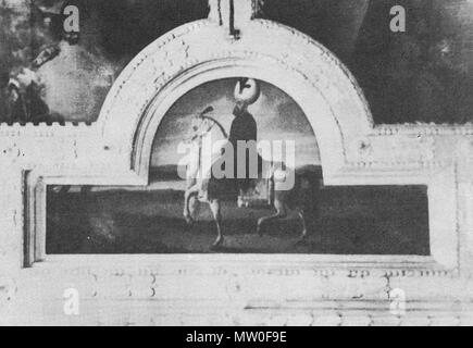 . Anglais : Plafond dans la salle des chevaliers du château de Pidhirtsi (cavalier turc). Polski : Plafon w w zamku Podhorcach Rycerskiej Sali (Jeździec turecki). Années 1640. 486 Inconnu 14 Plafon Sala Hotel Zielony Banque D'Images