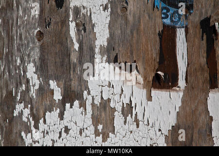 Peinture craquelée et Weathered Wood Banque D'Images