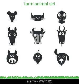 Ensemble des animaux de ferme Illustration de Vecteur
