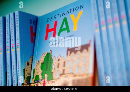 Le mercredi 30 mai 2018 Photo : Destination Hay livres dans la librairie foin Re : Le Hay festival 2018 aura lieu à Hay on Wye, Powys, Wales Banque D'Images