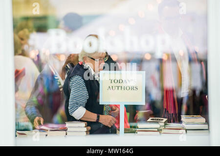 Le mercredi 30 mai 2018 Photo : les auteurs d'aujourd'hui au festival Re : Le Hay festival 2018 aura lieu à Hay on Wye, Powys, Wales Banque D'Images