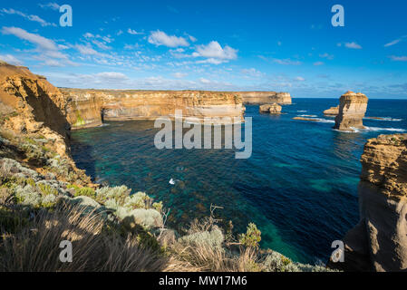 Razorback, une formation rocheuse de calcaire naturel, Port Campbell National Park, Great Ocean Road, Victoria, Australie Banque D'Images