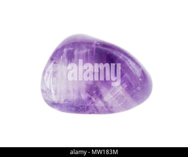 Semi-précieuses naturelles améthyste violette gemstone isolé sur fond blanc Banque D'Images