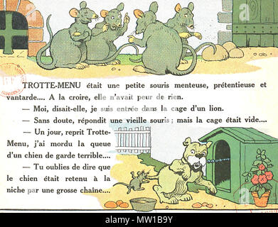 . English : Benjamin Rabier, trotte-menu, 1932 : Trotte-menu était une petite souris menteuse, prétentieuse et vantarde. 1er janvier 1932. Benjamin Rabier (1864-1939) Noms alternatifs Benjamin Amand Rabier illustrateur Français Description Date de naissance/décès 30 Décembre 1864 10 octobre 1939 Lieu de naissance/décès La Roche-sur-Yon Faverolles (Indre) contrôle d'autorité : Q1873872 : VIAF 76321702 ISNI : 0000 0001 2140 0458 RCAC : n50052409 GND : 119228661 027086984 509 : SUDOC WorldCat Rabier - trotte-menu, 1932-2 Banque D'Images
