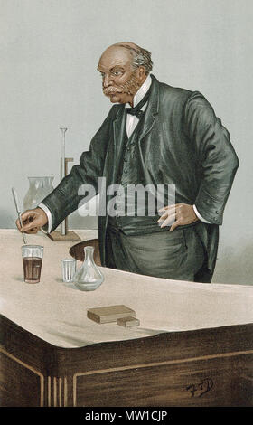 . Caricature de John Strutt, troisième baron Rayleigh. Lire 'Légende' Argon. 1899. 'Bouquet' (F T Dalton) 512 Lord Rayleigh Vanity Fair 21 Décembre 1899 Banque D'Images