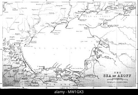 . Anglais : histoire illustrée de la guerre russe 1854-5-6 : avec des cartes, plans et gravures sur bois . 1856. George Dodd (1808-1881) 599 La mer d'Azoff. George Dodd. L'histoire picturale de la guerre russe 1854-5-6 Banque D'Images