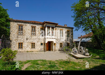 Musée national de l'éducation, l'école, Mësonjëtorja Korca, Korça, Albanie Banque D'Images