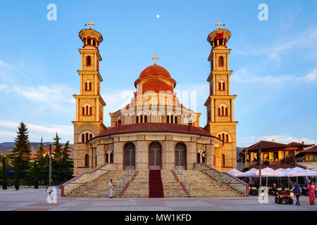 Cathédrale orthodoxe de la résurrection, Korca, Korça, Albanie Banque D'Images