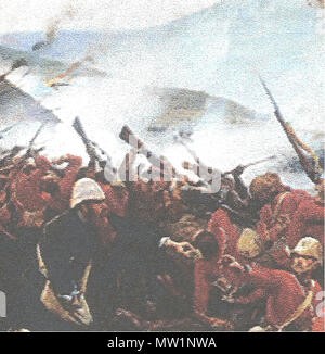 . Anglais : Détail de 1880 Peinture de la défense de Rorke Drift" {1879} qui reportably montre une figure {} bandalier centre avec une baïonnette et un zoulou qui est apparemment de represenative de Corp Ferdinand Schiess VC Deutsch : Rorke's Drift schlacht um . 1880. Alphonse de Neuville 594 La défense de Rorke's Drift - 1879 Banque D'Images