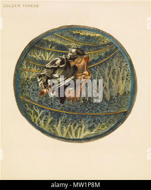 . Anglais : D'après le site web des musées de Birmingham 'Une page de l'édition en fac-similé de Burne-Jones' Fleur livre, l'un des 38 dessins reproduits à l'aquarelle par Henri Piazza et Cie, pour la Fine Art Society, Londres, en 1905.' Fleur en question est 'fil d'Or' . 1905 595 La Fleur Livre - Fil d'Or Banque D'Images