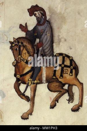 . Anglais : le chevalier dans le manuscrit d'Ellesmere, les Contes de Canterbury de Geoffrey Chaucer. 20 décembre 2013, 13:47:25. 596 anonyme le Chevalier - Chaucer Ellesmere Banque D'Images