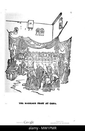 . Anglais : La fête du mariage à Cana. 1910. L'Inconnu 597 noces de Cana Banque D'Images