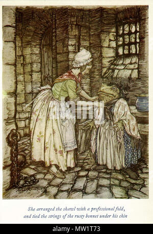 . Anglais : Toad s'habille. Du livre le vent dans les saules de Kenneth Grahame, illustré par Arthur Rackham . avant 1939. Arthur Rackham (1867-1939) peintre et illustrateur Anglais Description Date de naissance/décès 19 Septembre 1867 6 septembre 1939 Lieu de naissance/décès Lewisham England Tour 2008 Dag 2 deel 2 lieu de travail de contrôle de l'autorité de Londres : Q314938 : VIAF 59098690 ISNI : 0000 0001 2134 8434 ULAN : 500004195 RCAC : n79041840 35438826 608 ALN : WorldCat crapaud s'habille Banque D'Images