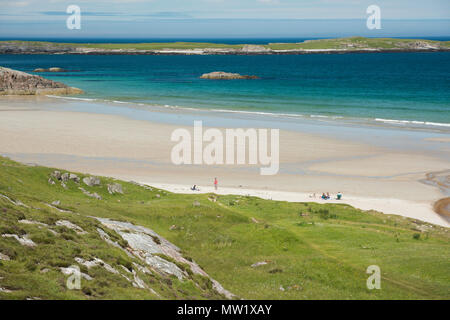 L'Europe, Royaume-Uni, Ecosse, Highlands, Côte-Nord, le nord de la plage en été Banque D'Images