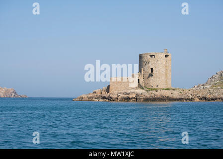 Château de Cromwell sur Tresco - Îles Scilly Banque D'Images