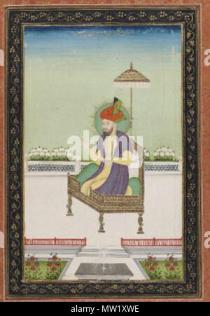 . Umar Shaykh Mirza . Affaires indiennes. Umar Shaykh Mirza, 1875-1900. Aquarelle opaque et or sur papier, feuille : 19 5/8 x 11 13/16 in. (49,8 x 30,0 cm). Brooklyn Museum, Don de James S. Hays, 59.205.9 . Entre 1875 et 1900 619 Umar Shaykh Mirza, 1875-1900 Banque D'Images