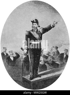 . Anglais : Une rare photo du Vicomte de Inhaúma habiller l'uniforme d'amiral, le grade le plus élevé dans l'impériale du Brésil. 1869. Inconnu (18 ? ?-18 ? ?) 635 1869 Vicomte de Inhauma Banque D'Images