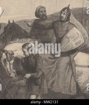 . Nederlands : Vrouw van Kleef Aleid te paard rencontré haar leger op weg naar de West- Friezen en 1195 'Vrouw Neerlandia overwint de West-Friezen» 1 hist.prent : ets en staalgravure ; 141 x 179 mm l.o. : R. Craeyvanger del.  ; R.o. : J. W. Sculptures de Kaiser. Komt voor de Geschiedenis des Vaderlands : Algemeene / J.P. Arend . - Amsterdam, 1840 . - Deel II . - Blz. 184. 0143 . 1840. Craeyvanger, Reinier (1812-1880), Wilhelm Kaiser , (I) (1813-1900) 637 Vrouw te paard Aleid rencontré haar leger op weg naar de West- Friezen en 1195. Het voetvolk, 156 Liens de ruiters - NL-HlmNHA 480 0009 (rognée) Banque D'Images