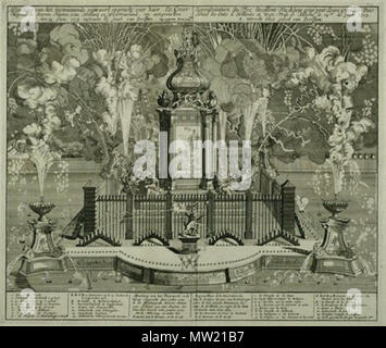 . Anglais : feu d'artifice à La Haye pour célébrer la "paix d'Utrecht de 1713' : Vuurwerk Nederlands op de Hofvijver à Den Haag, ter viering van de Vrede van Utrecht (1713). avant 1719. anonymus 639 Vuurwerk op Hofvijver, 1713 Banque D'Images