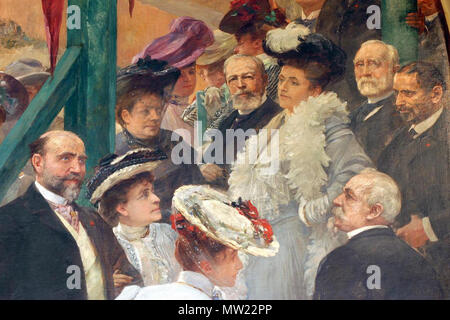 72 Le Baron Rodolphe Hottinguer (fresque par Albert Maignan, dans "Le Train Bleu" Banque D'Images