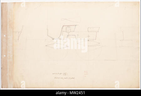 . Dessin de travail pour T-Panier Phaeton no 3295 . 1877 653 Groupe de dessin pour T-Cart Phaeton n° 3295 Banque D'Images