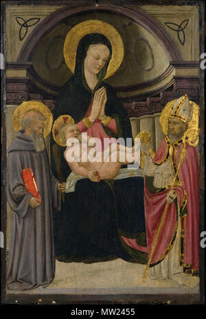 . La Vierge et l'enfant ont intronisé avec Saint Benoît et un évêque Saint . Anglais : Atelier d'Apollonio di Giovanni et Marco Del Buono. La Vierge et l'enfant ont intronisé avec saint Benoît et saint évêque, ca. 1460, Philadelphia Museum of Art . 14 juin 2014, 16:01:35. Apollonio di Giovanni 653 Atelier d'Apollonio di Giovanni et Marco Del Buono. La Vierge et l'enfant ont intronisé avec saint Benoît et saint évêque, ca. 1460, Philadelphia Museum of Art Banque D'Images